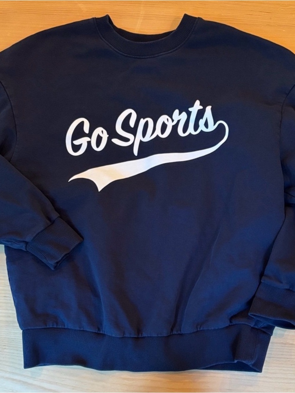 Favorite Daughter Navy & White 'Go Sports' Crewneck Sweatshirt